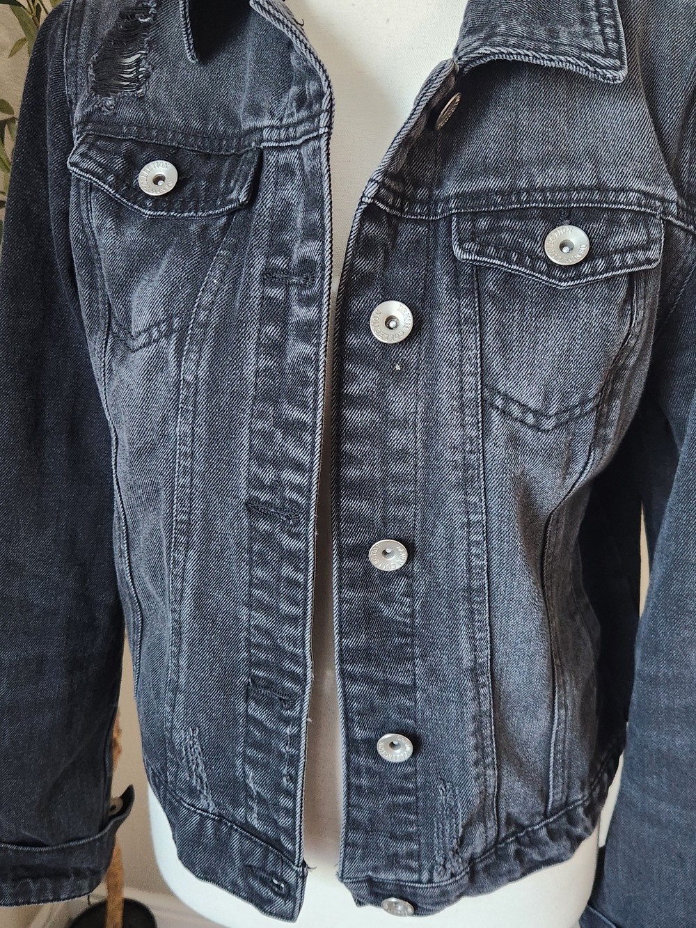 Ci Sono Black Washed Jean Jacket